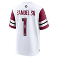 W.Commanders #1 Deebo Samuel Sr White Game Player Jersey
