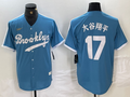 Men's Los Angeles Dodgers Shohei Ohtani Light Blue Cooperstown Collection Player Jersey