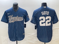 Men's New York Yankees Juan Soto #22 Blue Player Jersey1 Joint Edition