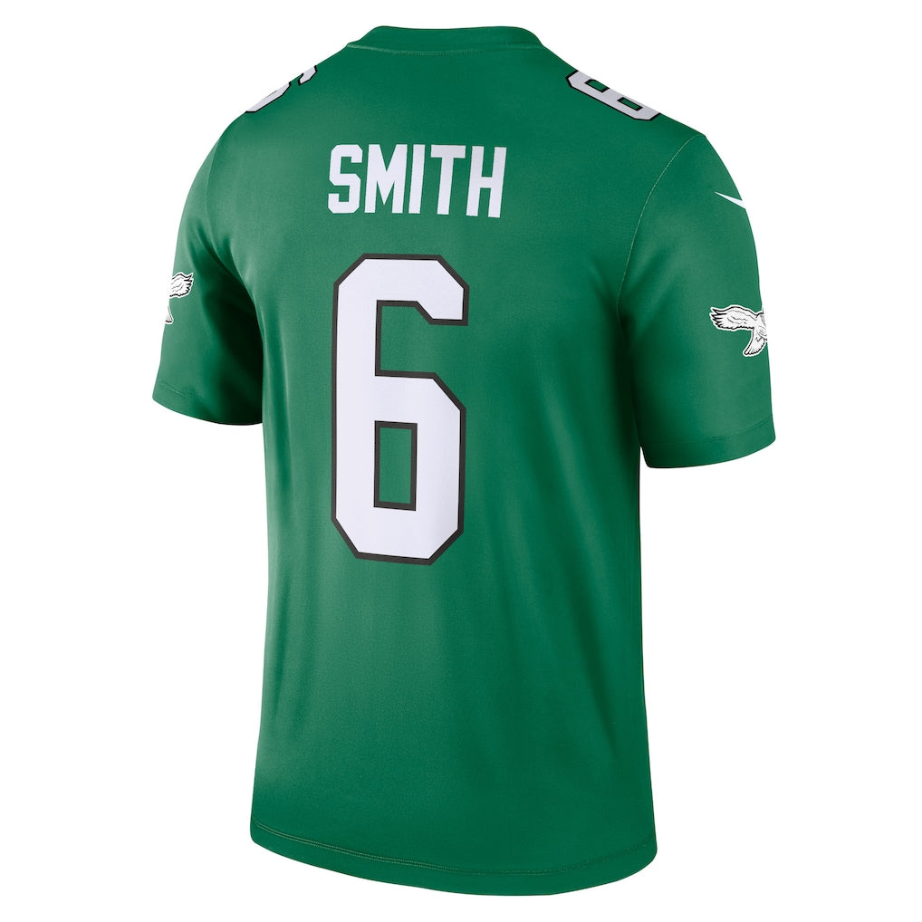 P.Eagles #6 DeVonta Smith Kelly Green Legend Player Performance Top Jersey