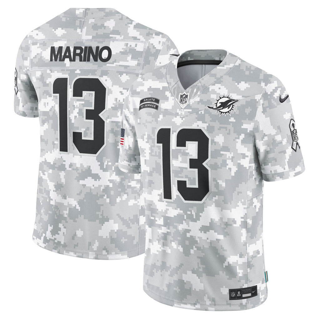 Dan Marino Miami Dolphins  2024 Salute to Service Retired   Limited Jersey - Arctic Camo