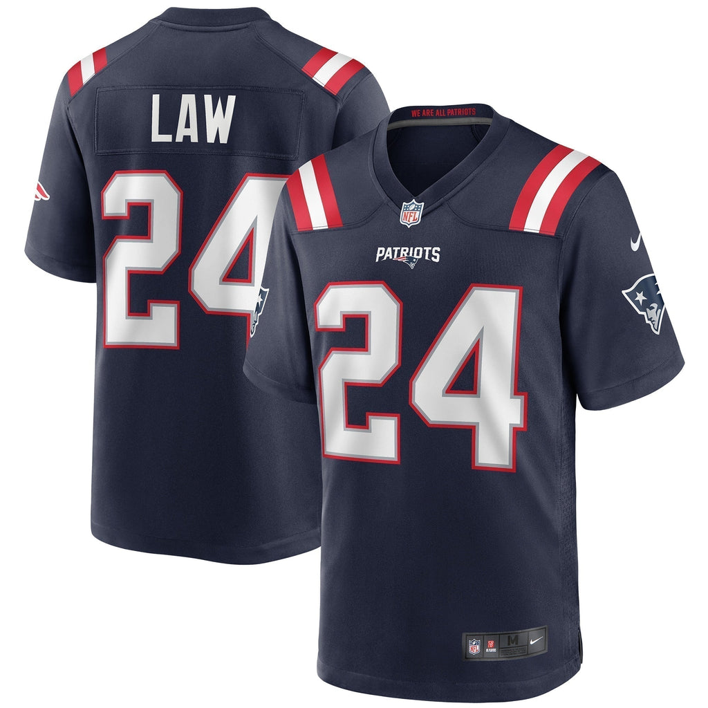 Ty Law New England Patriots  Game Retired   Jersey - Navy