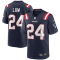 Ty Law New England Patriots  Game Retired   Jersey - Navy