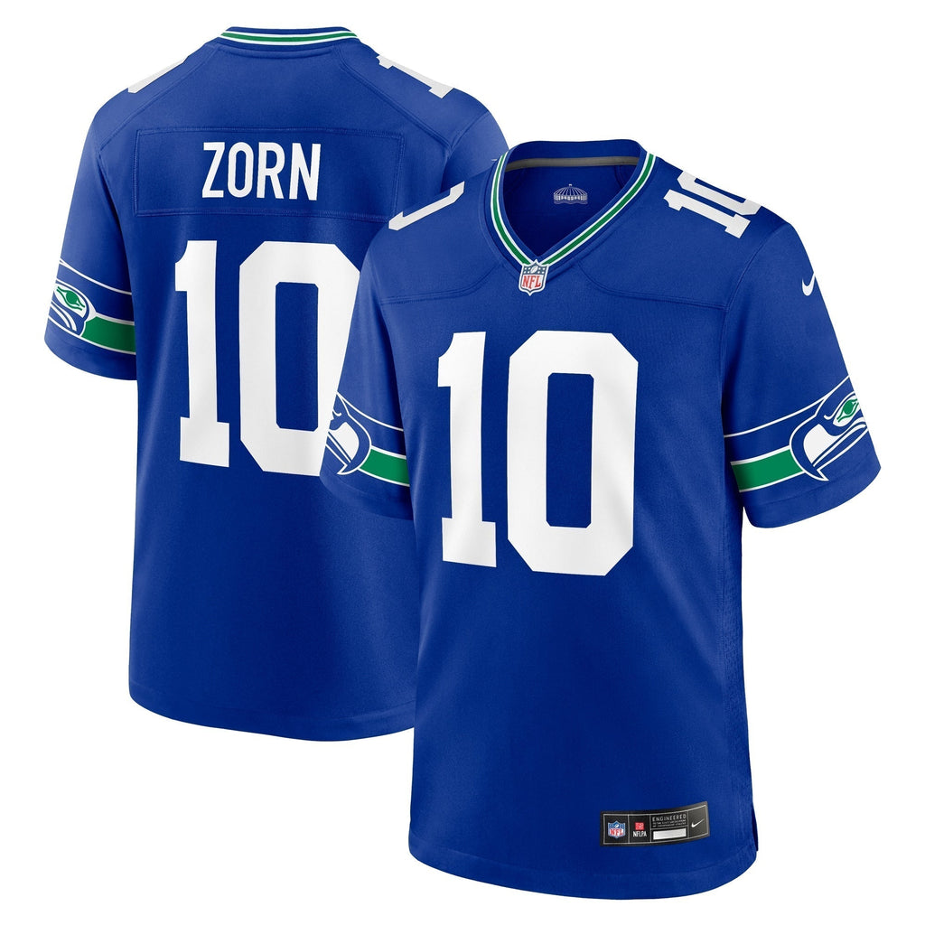 Jim Zorn Seattle Seahawks  Throwback Retired   Game Jersey - Royal