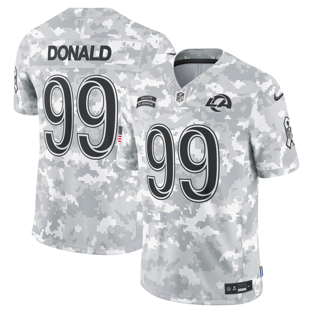 Aaron Donald Los Angeles Rams  2024 Salute to Service Retired   Limited Jersey - Arctic Camo