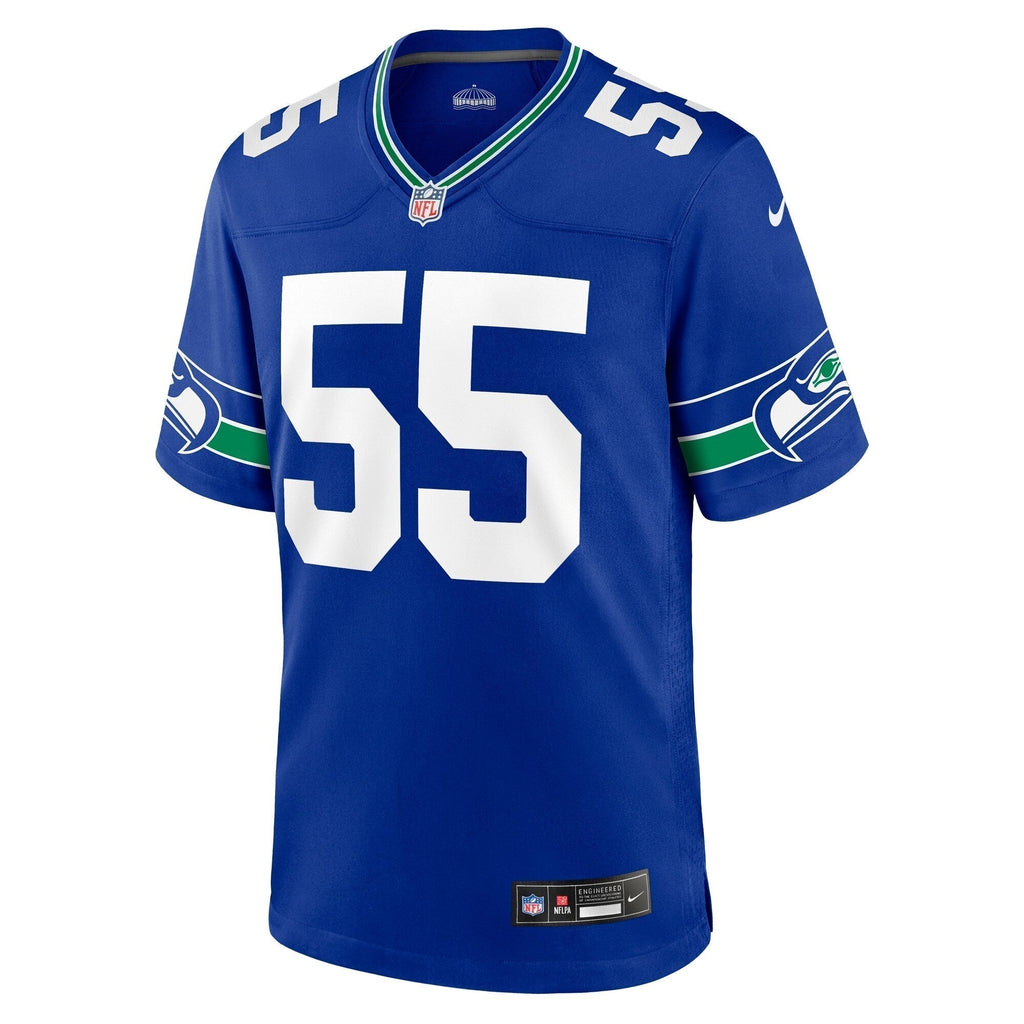 Brian Bosworth Seattle Seahawks  Throwback Retired   Game Jersey - Royal