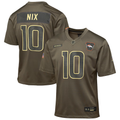 Youth Denver Broncos Bo Nix  Olive 2025 Salute to Service Game Jersey