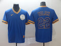 Men's Milwaukee Brewers Christian Yelich #22 MLB Blue Player Jersey1