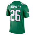 P.Eagles #26 Saquon Barkley Kelly Green Legend Player Performance Top Jersey