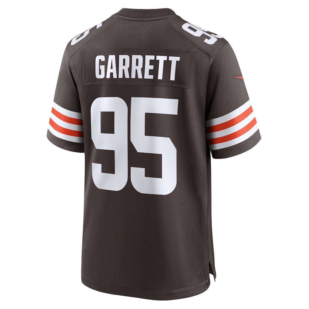 C.Browns #95 Myles Garrett Brown Team Game Jersey