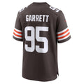 C.Browns #95 Myles Garrett Brown Team Game Jersey