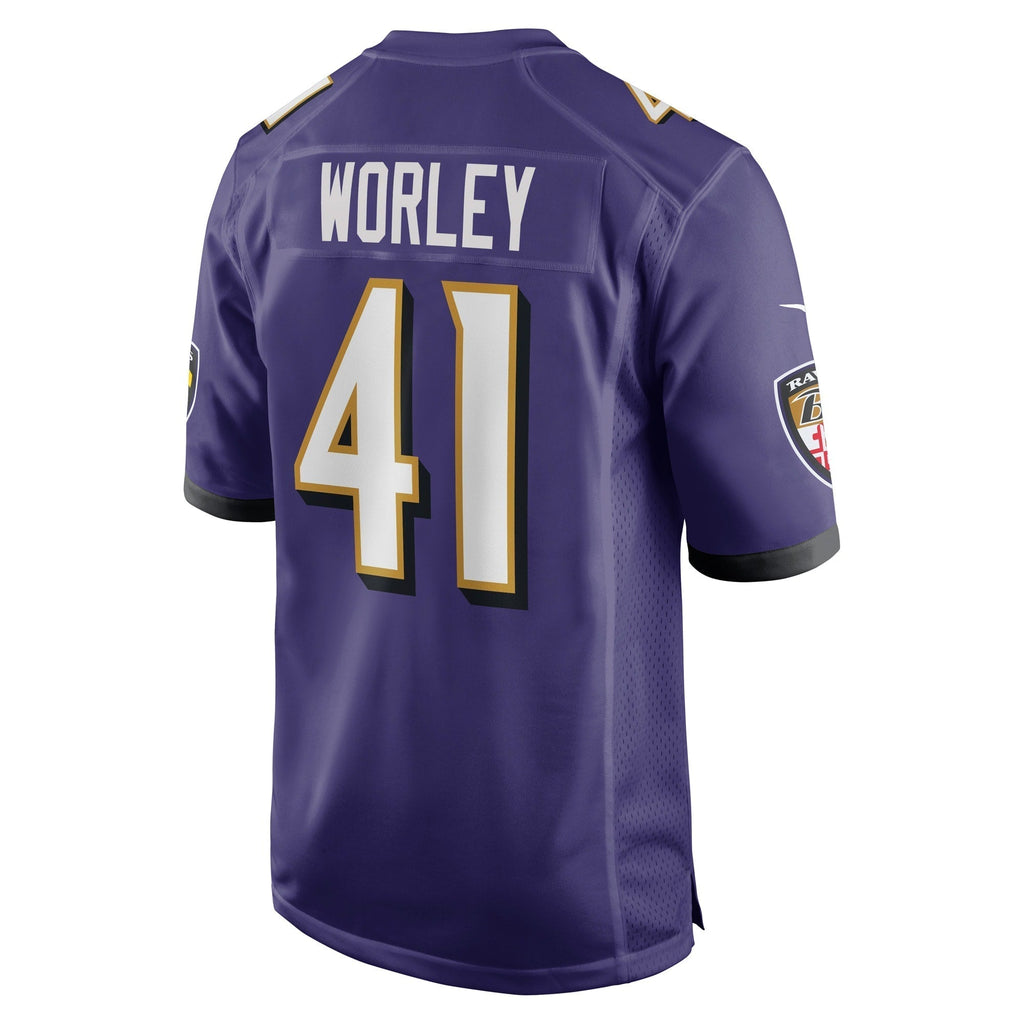Daryl Worley Baltimore Ravens  Game   Jersey - Purple
