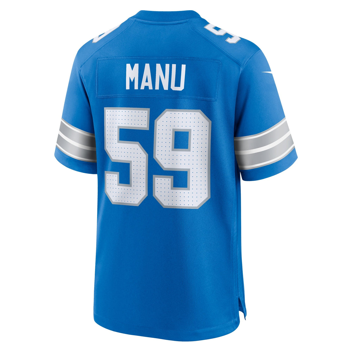 Giovanni Manu Detroit Lions  Team Game Jersey -  Blue