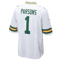GB. Packers #1 Micah Parsons White Game Player Jersey