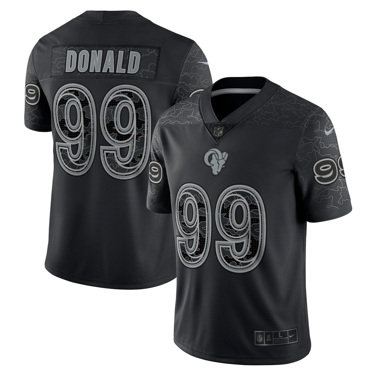 Aaron Donald Los Angeles Rams  RFLCTV Limited Jersey - Black