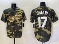 Men's Los Angeles Dodgers Shohei Ohtani #17 Camouflage Replica Player Jersey1