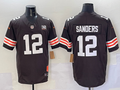 Men's Cleveland Browns Shedeur Sanders #12 Brown 2025 NFL active Game Jersey