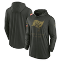 Men's Tampa Bay Buccaneers  Forest Green 2025 Salute to Service Sideline Dri-FIT Lightweight Hooded Pullover