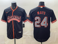 Men's San Francisco Giants Willie Mays #24 Black Alternate Stadium Jersey