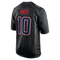 NE.Patriots #10 Drake Maye Carbon Black Game Jersey