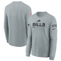 Youth Buffalo Bills  Gray 2024 Salute To Service Long Sleeve T-Shirt