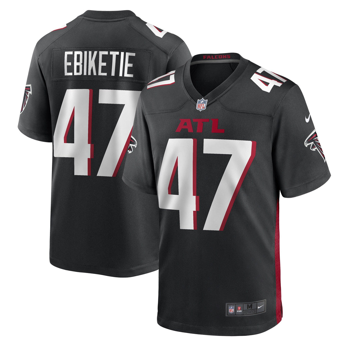 Arnold Ebiketie Atlanta Falcons  Game   Jersey - Black