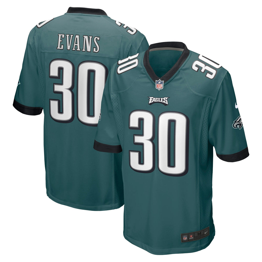 Justin Evans Philadelphia Eagles  Game   Jersey - Midnight Green