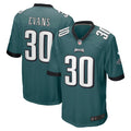 Justin Evans Philadelphia Eagles  Game   Jersey - Midnight Green
