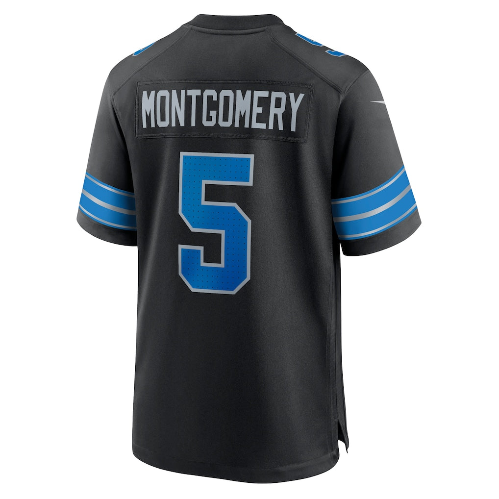 D.Lions #5 David Montgomery Black 2nd Alternate Game Jersey