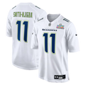 Men's Seattle Seahawks Jaxon Smith-Njigba #11 White Super Bowl LX Patch Tundra Fashion Game Jersey