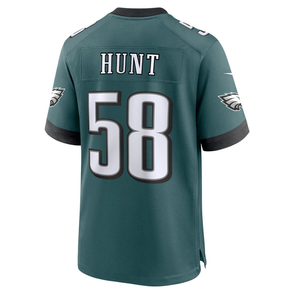 Jalyx Hunt Philadelphia Eagles  Team Game Jersey - Midnight Green