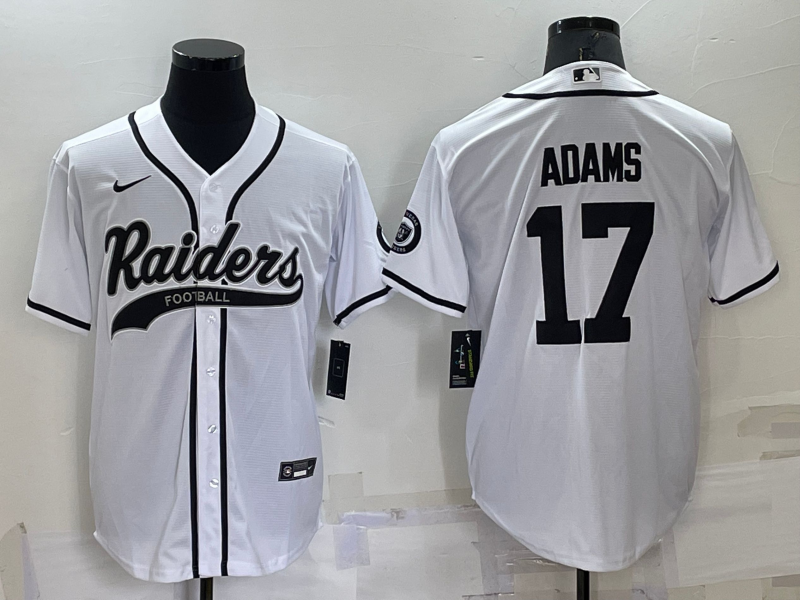 Men's Las Vegas Raiders Davante Adams White Game Jersey Joint Edition