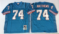 Men's Tennessee Oilers Bruce Matthews Light Blue Legacy Replica Jersey
