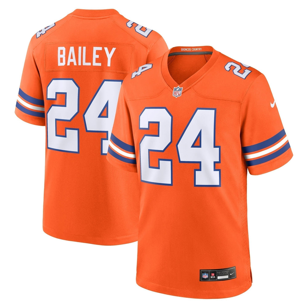 Champ Bailey Denver Broncos Mile High Collection 1977 Throwback Retired   Game Jersey - Orange