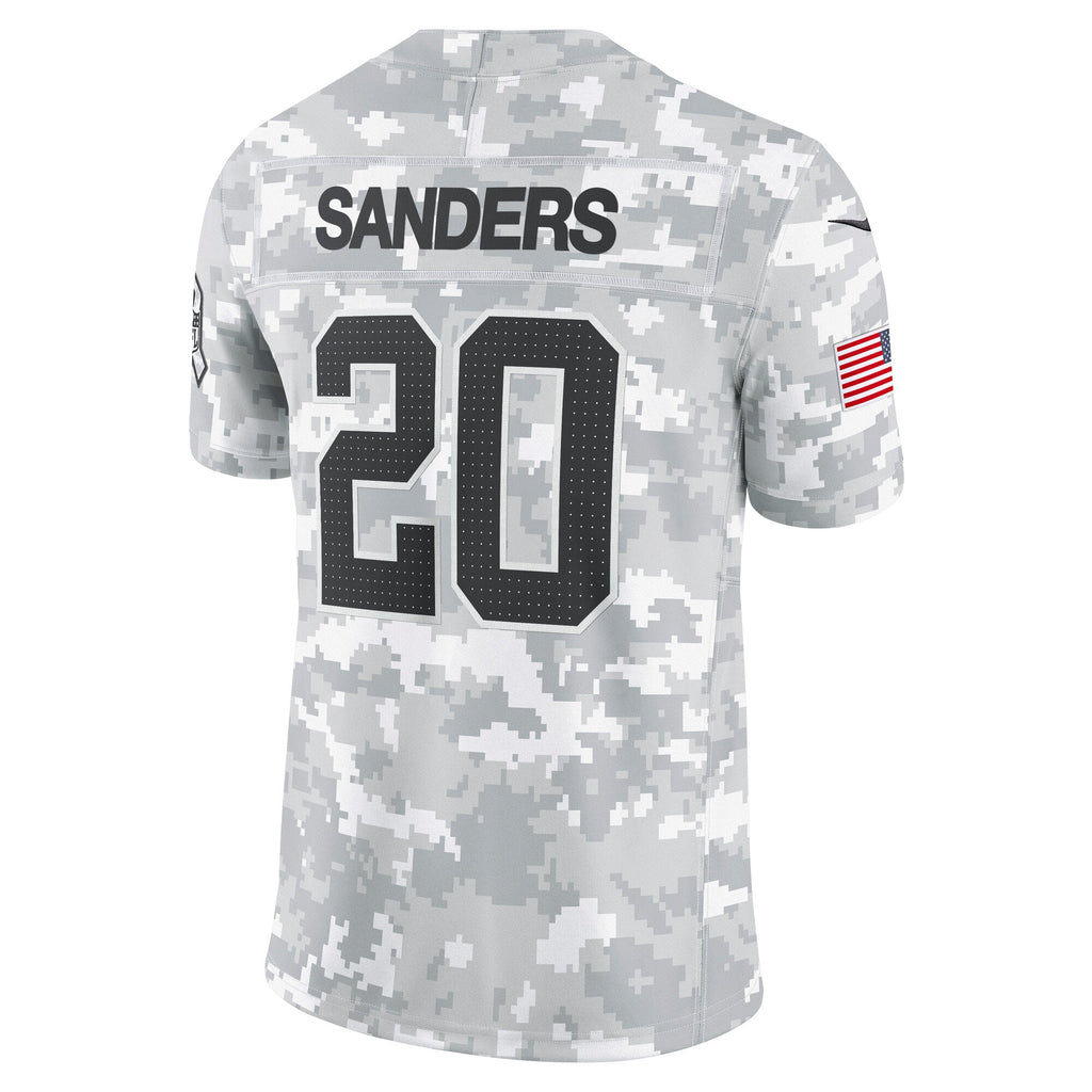 Barry Sanders Detroit Lions  2024 Salute to Service Retired   Limited Jersey - Arctic Camo
