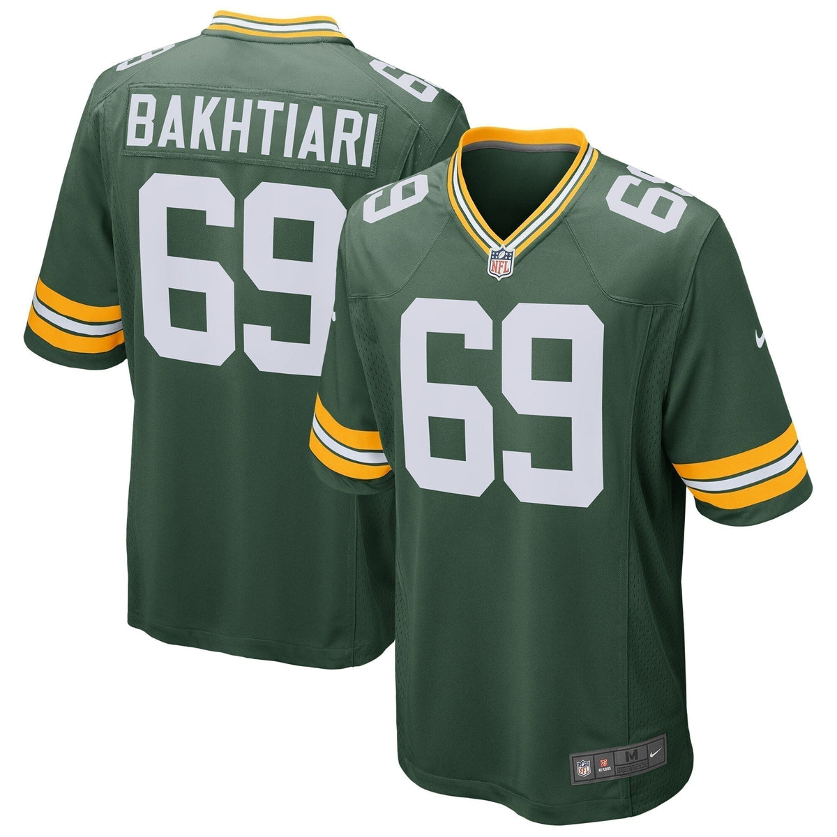 David Bakhtiari Green Bay Packers  Game   Jersey - Green