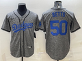 Men's Los Angeles Dodgers Mookie Betts  Gray Alternate Replica Player Name Jersey1