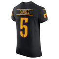 W.Commanders #5 Jayden Daniels Black Alternate Vapor F.U.S.E. Elite Jersey