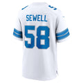 D.Lions #58 Penei Sewell White Game Jersey
