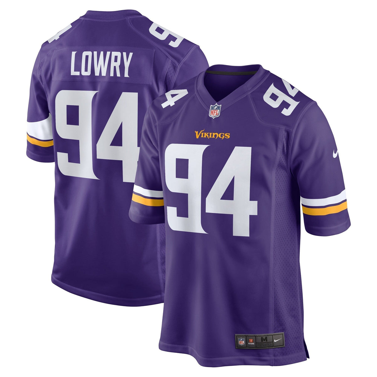Dean Lowry Minnesota Vikings  Game   Jersey - Purple