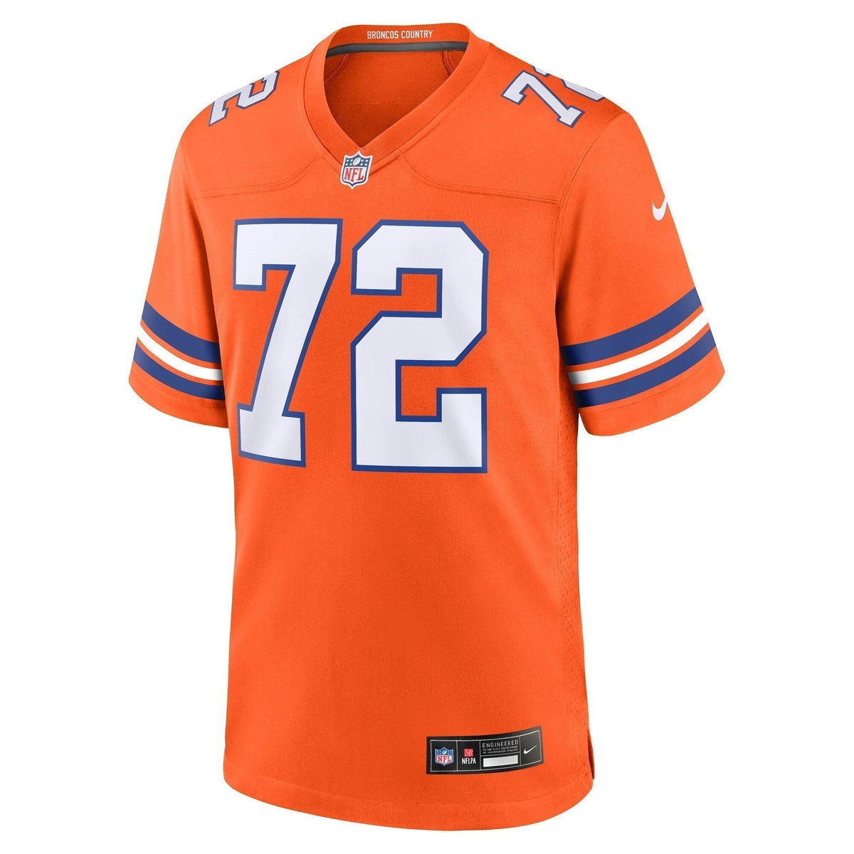 Garrett Bolles Denver Broncos  Mile High Collection 1977 Throwback   Game Jersey - Orange
