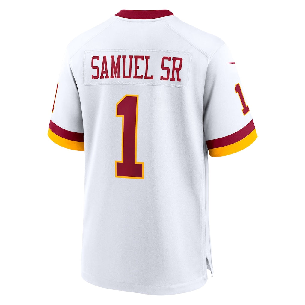 W.Commanders #1 Deebo Samuel Sr White Game Super Bowl Era Jersey