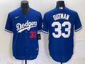 Men's Los Angeles Dodgers James Outman #33 Royal Replica Player Jersey1