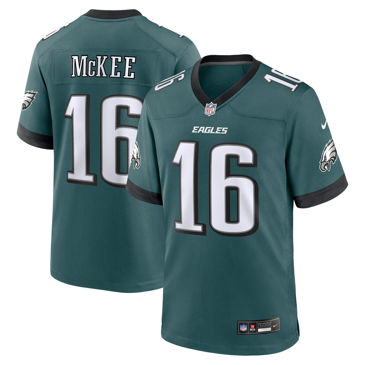 Tanner McKee Philadelphia Eagles  Team Game Jersey - Midnight Green