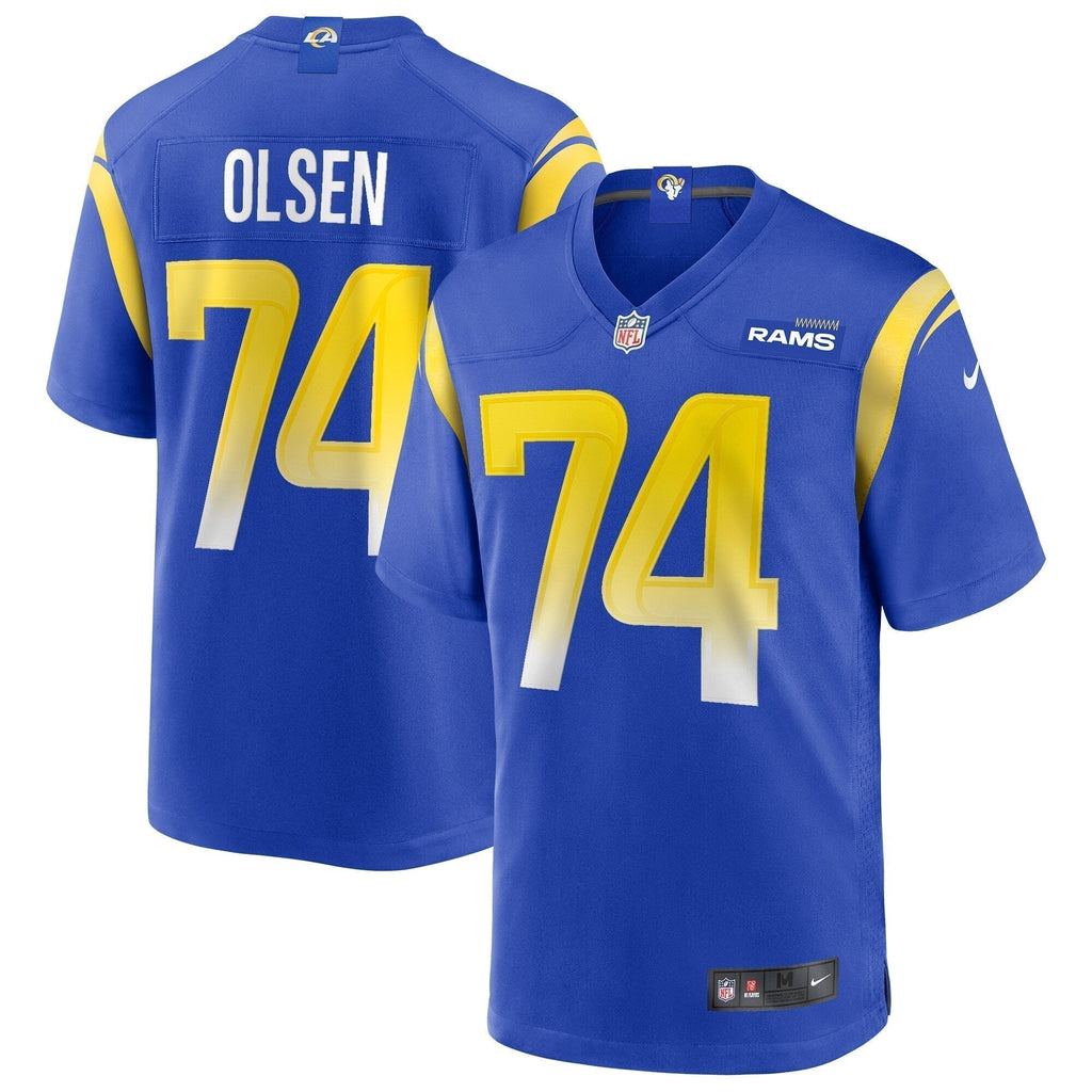 Merlin Olsen Los Angeles Rams  Game Retired   Jersey - Royal