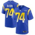 Merlin Olsen Los Angeles Rams  Game Retired   Jersey - Royal