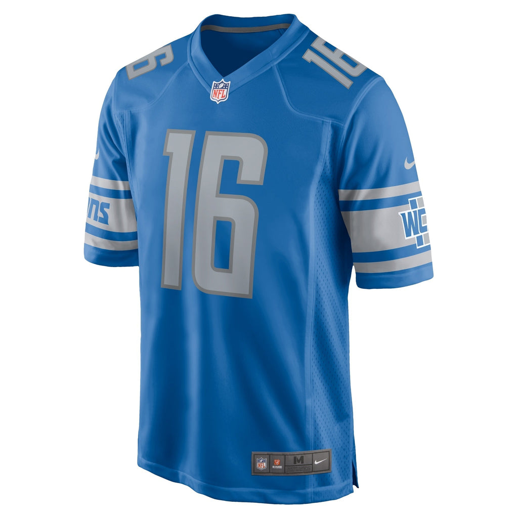 Jared Goff Detroit Lions  Game Jersey - Blue