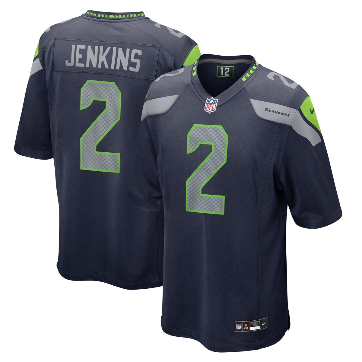 Rayshawn Jenkins Seattle Seahawks   Game Jersey -  College Navy