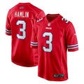 Men's Buffalo Bills Damar Hamlin  Red Alternate Game Jersey