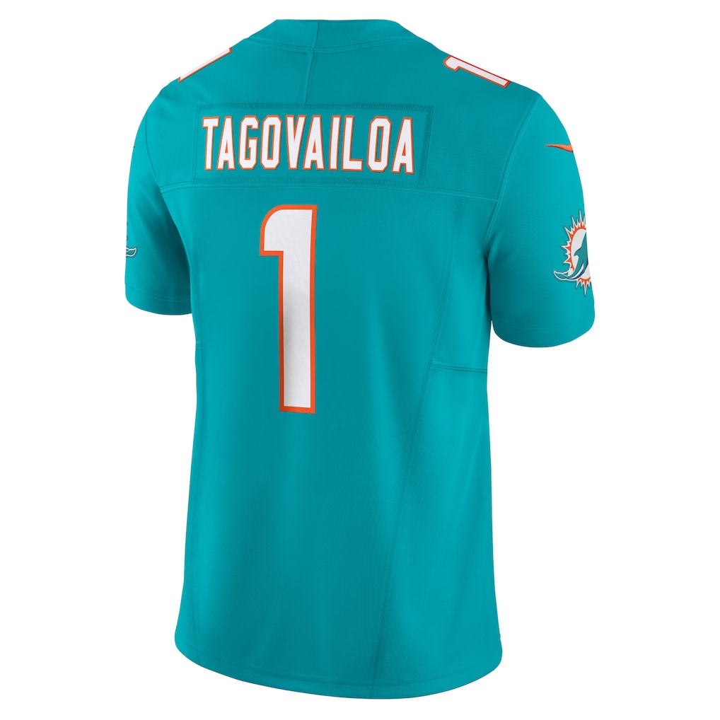 M.Dolphins #1 Tua Tagovailoa Aqua Vapor F.U.S.E. Limited Jersey